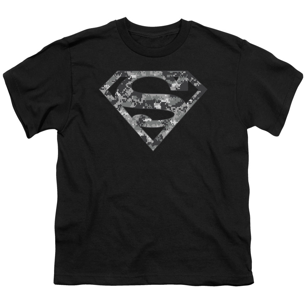 Superman Urban Camo Shield Licensed Kid's T-Shirt (Ages 4-7) XS-XL