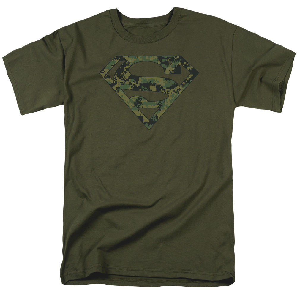 Superman Marine Camo Shield Licensed Adult Unisex T-Shirt Regular Fit Tee SM-3X