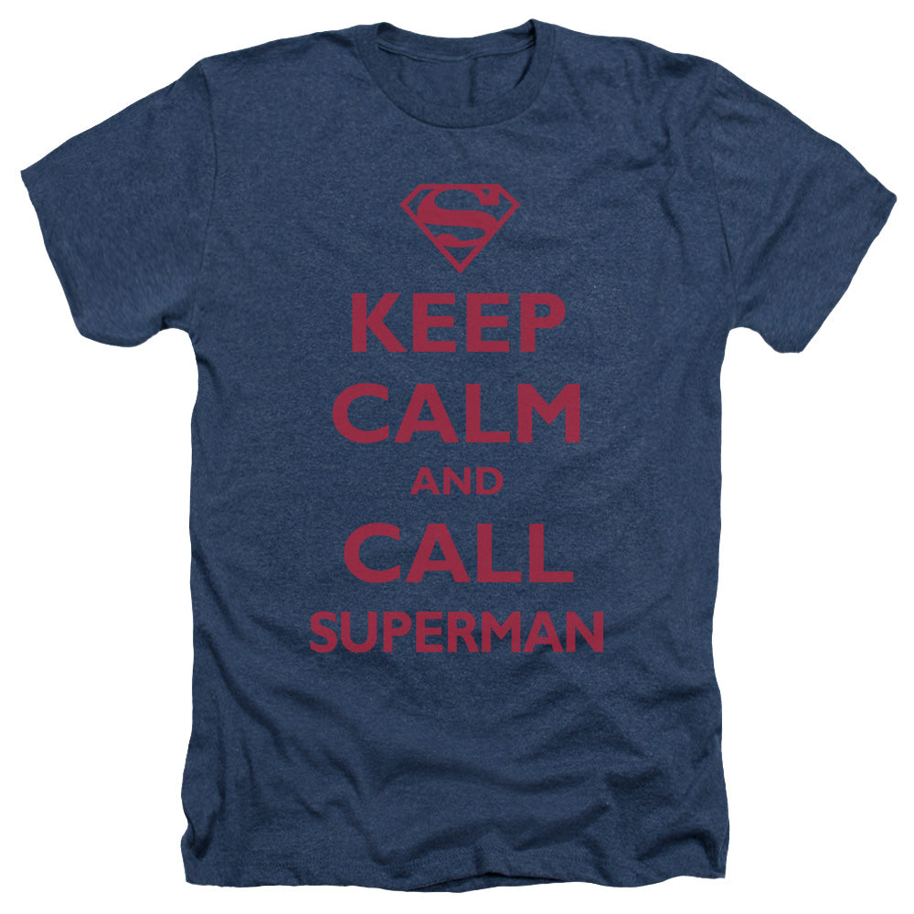 Superman Call Superman Licensed Adult Unisex T-Shirt Heather Tee LG