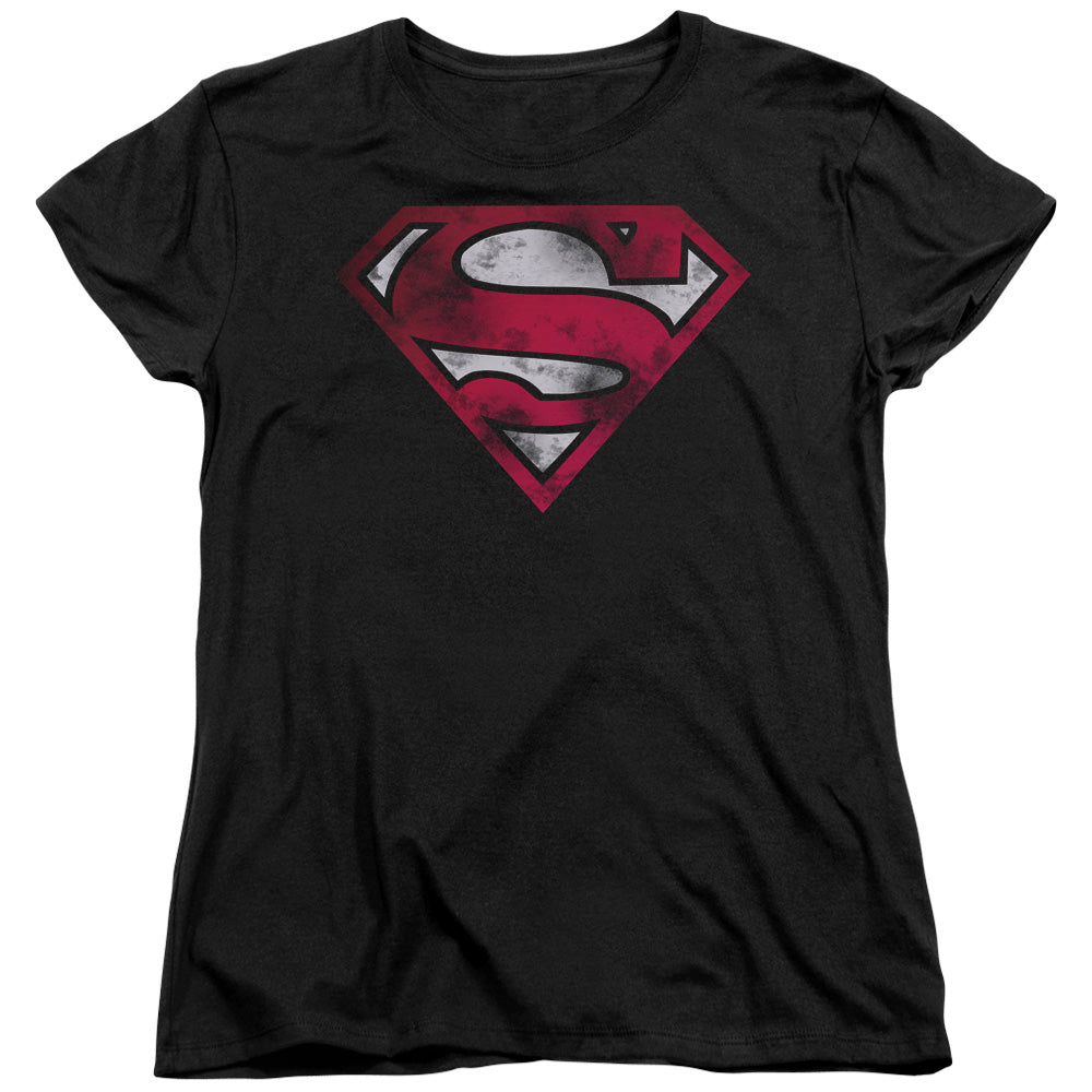 Superman War Torn Shield Licensed Women's T-Shirt Regular Fit SM-2X