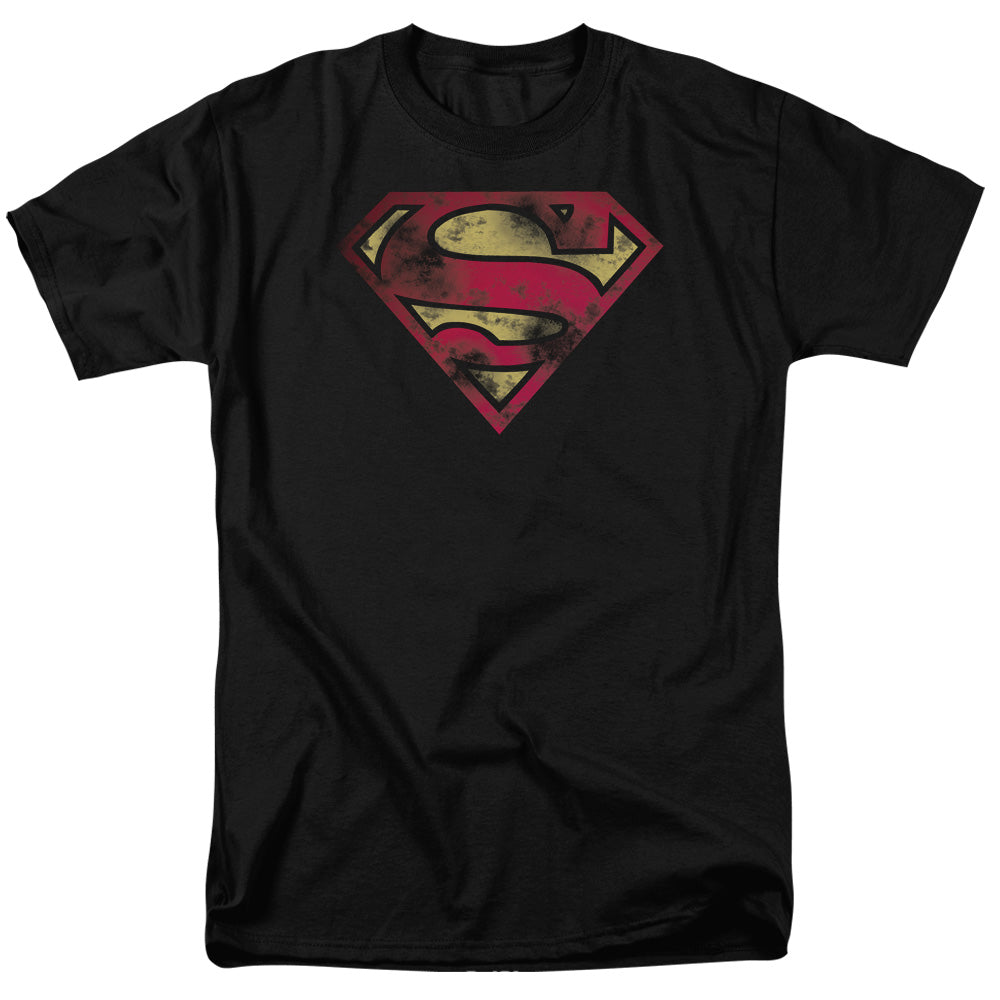 Superman War Torn Logo Licensed Adult Unisex T-Shirt Regular Fit Tee MD-2X