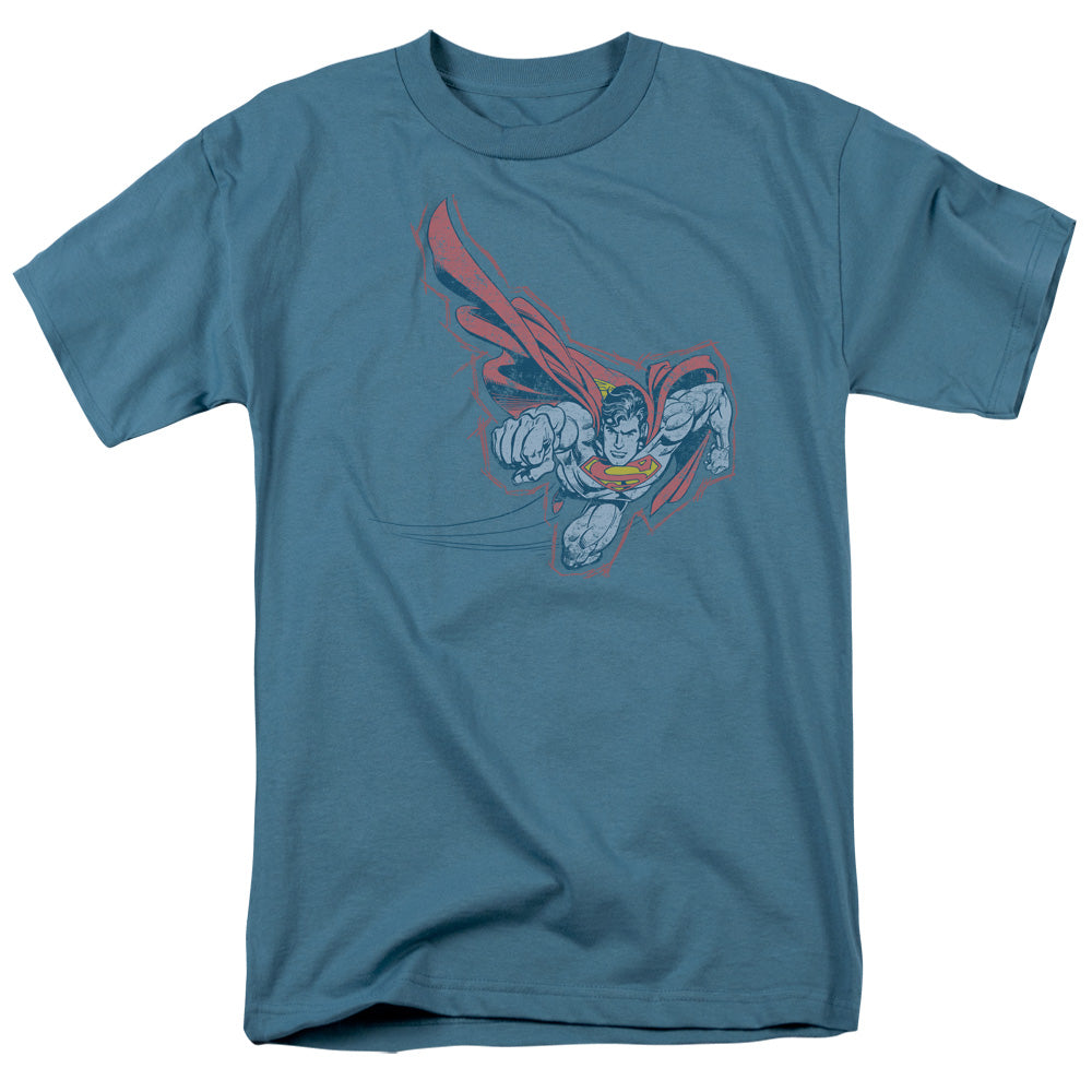Superman Scribble & Soar Licensed Adult Unisex T-Shirt Regular Fit Tee SM-3X