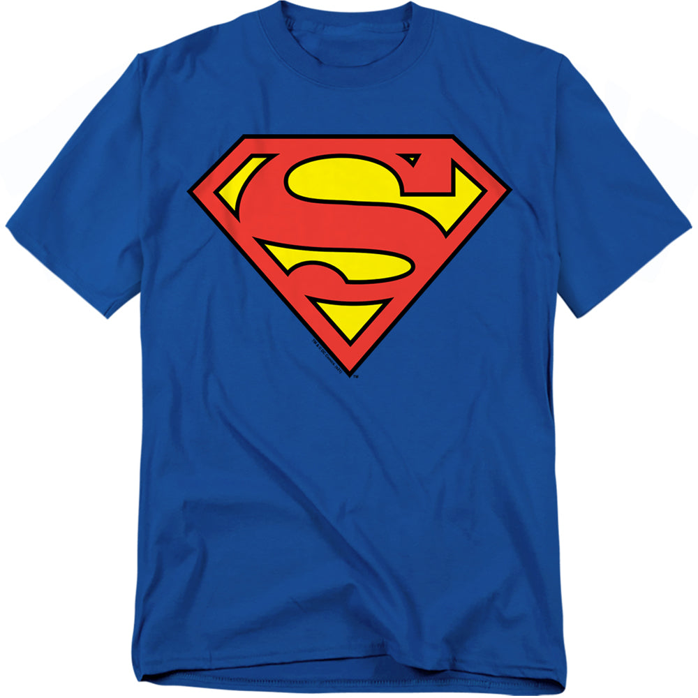Superman Classic Logo Licensed Adult Unisex T-Shirt Regular Fit Tee LG-5X