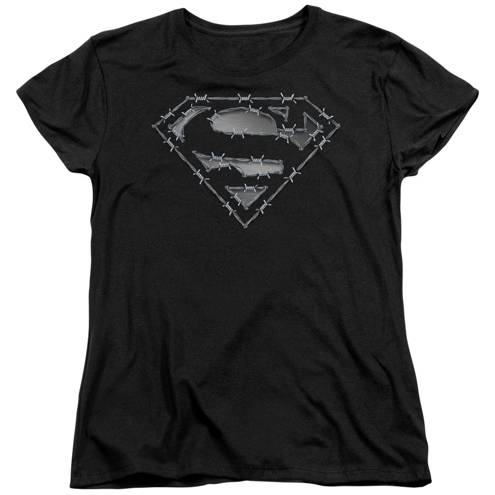 Superman Barbed Wire Licensed Women's T-Shirt Regular Fit SM-2X