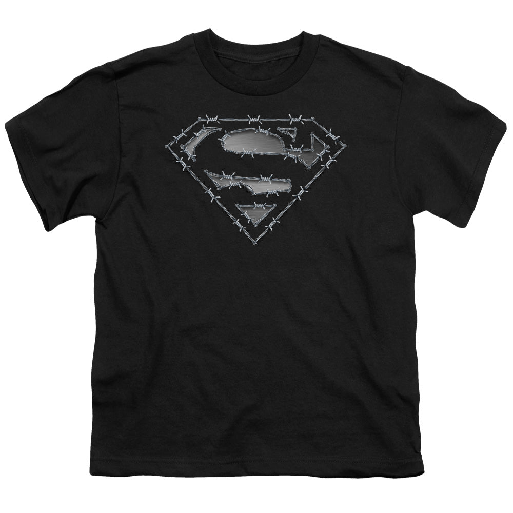 Superman Barbed Wire Licensed Kid's T-Shirt (Ages 4-7) XS-XL