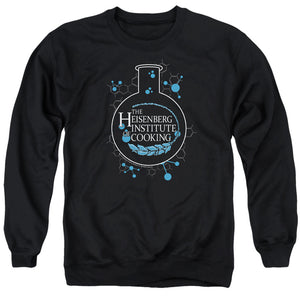 AN OFFCIALLY LICENSED BREAKING BAD HEISENBERG INSTITUTE OF COOKING ADULT UNISEX CREWNECK SWEATSHIRT BLACK