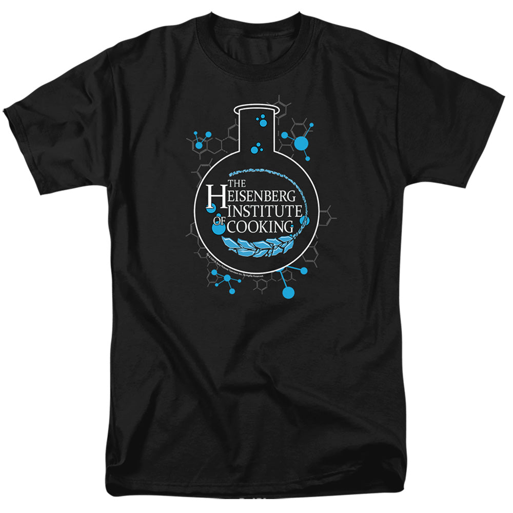 AN OFFCIALLY LICENSED BREAKING BAD HEISENBERG INSTITUTE OF COOKING MEN'S REGULAR FIT T-SHIRT BLACK