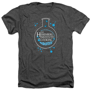 AN OFFCIALLY LICENSED BREAKING BAD HEISENBERG INSTITUTE OF COOKING MEN'S HEATHER T-SHIRT CHARCOAL
