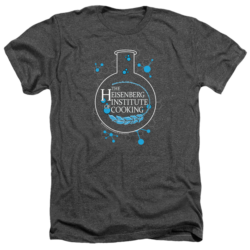 AN OFFCIALLY LICENSED BREAKING BAD HEISENBERG INSTITUTE OF COOKING MEN'S HEATHER T-SHIRT CHARCOAL