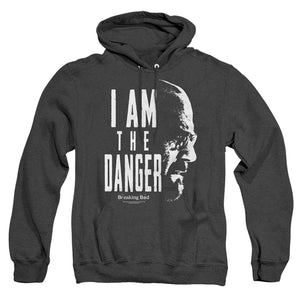 AN OFFCIALLY LICENSED BREAKING BAD THE DANGER ADULT UNISEX HEATHER PULLOVER HOODIE BLACK