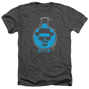 AN OFFCIALLY LICENSED BREAKING BAD BAD BREAKER MEN'S HEATHER T-SHIRT CHARCOAL