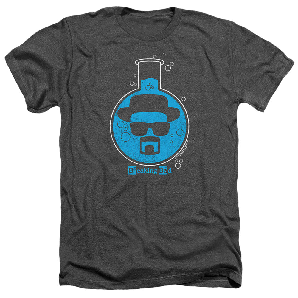 AN OFFCIALLY LICENSED BREAKING BAD BAD BREAKER MEN'S HEATHER T-SHIRT CHARCOAL