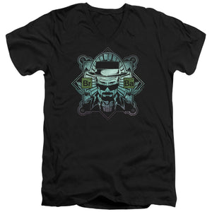 AN OFFCIALLY LICENSED BREAKING BAD THE MAN MEN'S V-NECK T-SHIRT BLACK