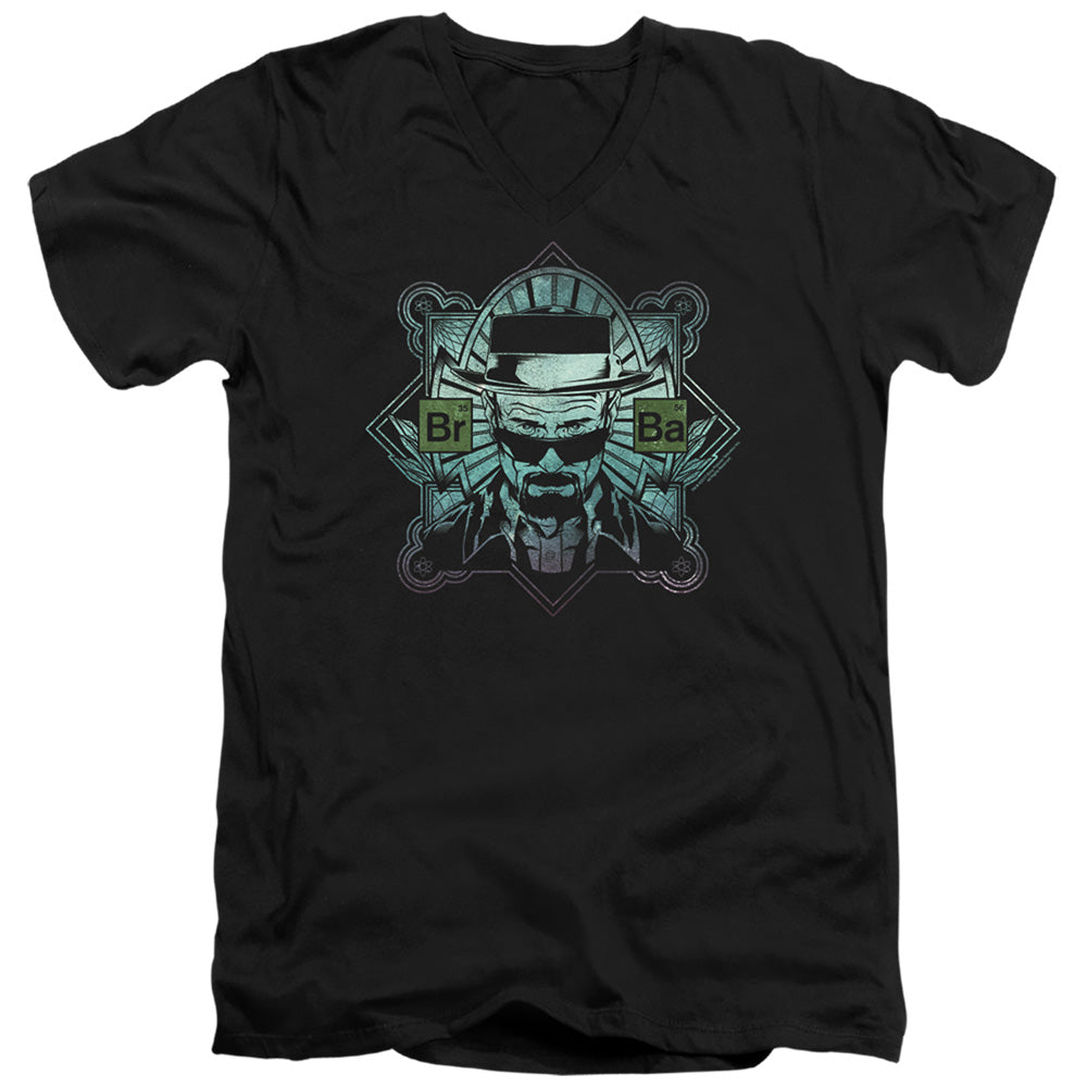 AN OFFCIALLY LICENSED BREAKING BAD THE MAN MEN'S V-NECK T-SHIRT BLACK