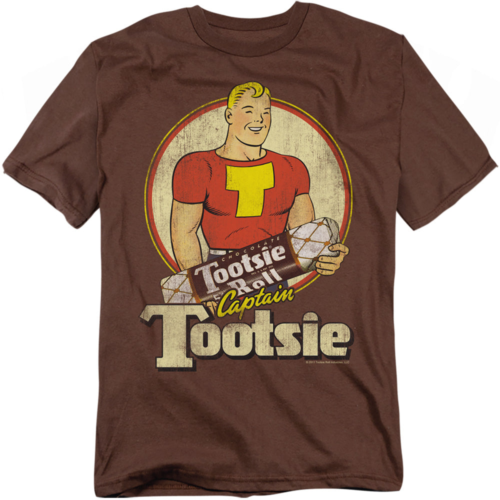 Tootsie Roll Captain Tootsie Licensed Adult Unisex T-Shirt Regular Fit Tee SM-3X