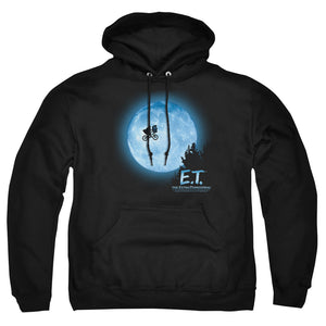 AN OFFCIALLY LICENSED ET MOON SCENE ADULT UNISEX PULLOVER HOODIE BLACK