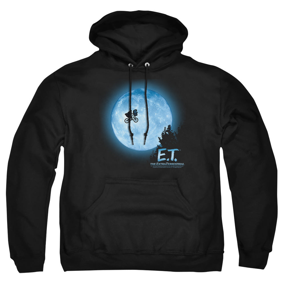 AN OFFCIALLY LICENSED ET MOON SCENE ADULT UNISEX PULLOVER HOODIE BLACK