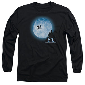 AN OFFCIALLY LICENSED ET MOON SCENE MEN'S LONG SLEEVE T-SHIRT BLACK