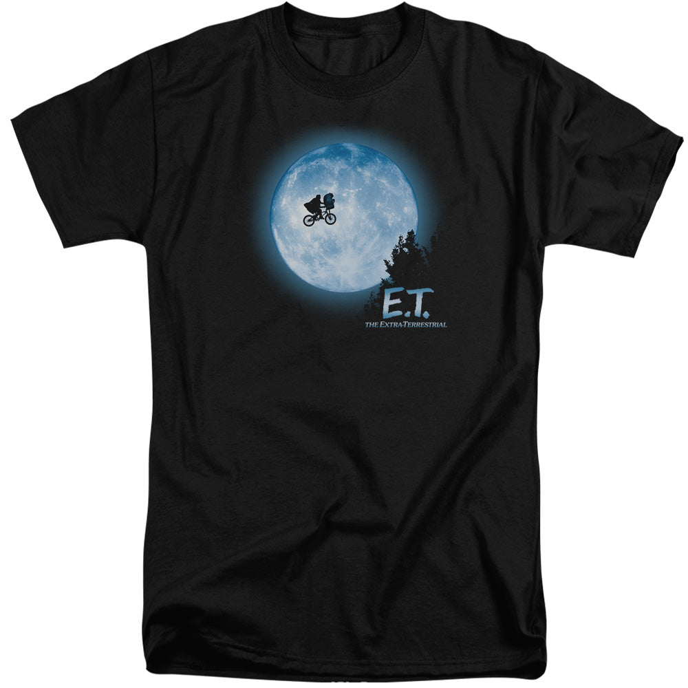 AN OFFCIALLY LICENSED ET MOON SCENE MEN'S TALL FIT T-SHIRT BLACK