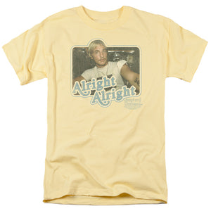AN OFFCIALLY LICENSED DAZED AND CONFUSED ALRIGHT ALRIGHT MEN'S REGULAR FIT T-SHIRT BANANA