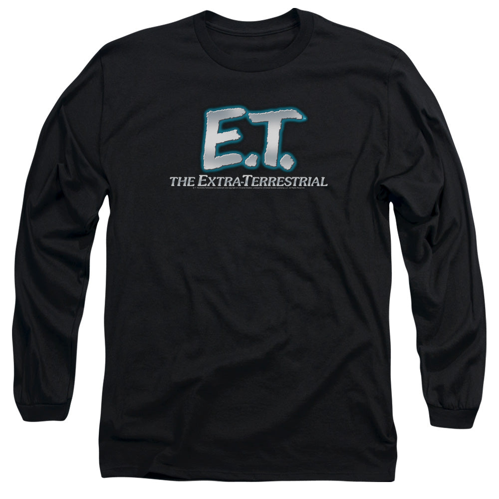 AN OFFCIALLY LICENSED ET LOGO MEN'S LONG SLEEVE T-SHIRT BLACK
