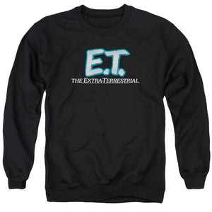 AN OFFCIALLY LICENSED ET LOGO ADULT UNISEX CREWNECK SWEATSHIRT BLACK