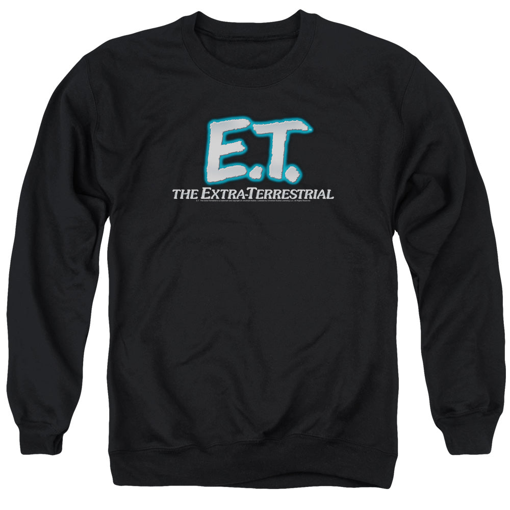 AN OFFCIALLY LICENSED ET LOGO ADULT UNISEX CREWNECK SWEATSHIRT BLACK