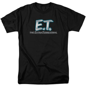 AN OFFCIALLY LICENSED ET LOGO MEN'S REGULAR FIT T-SHIRT BLACK