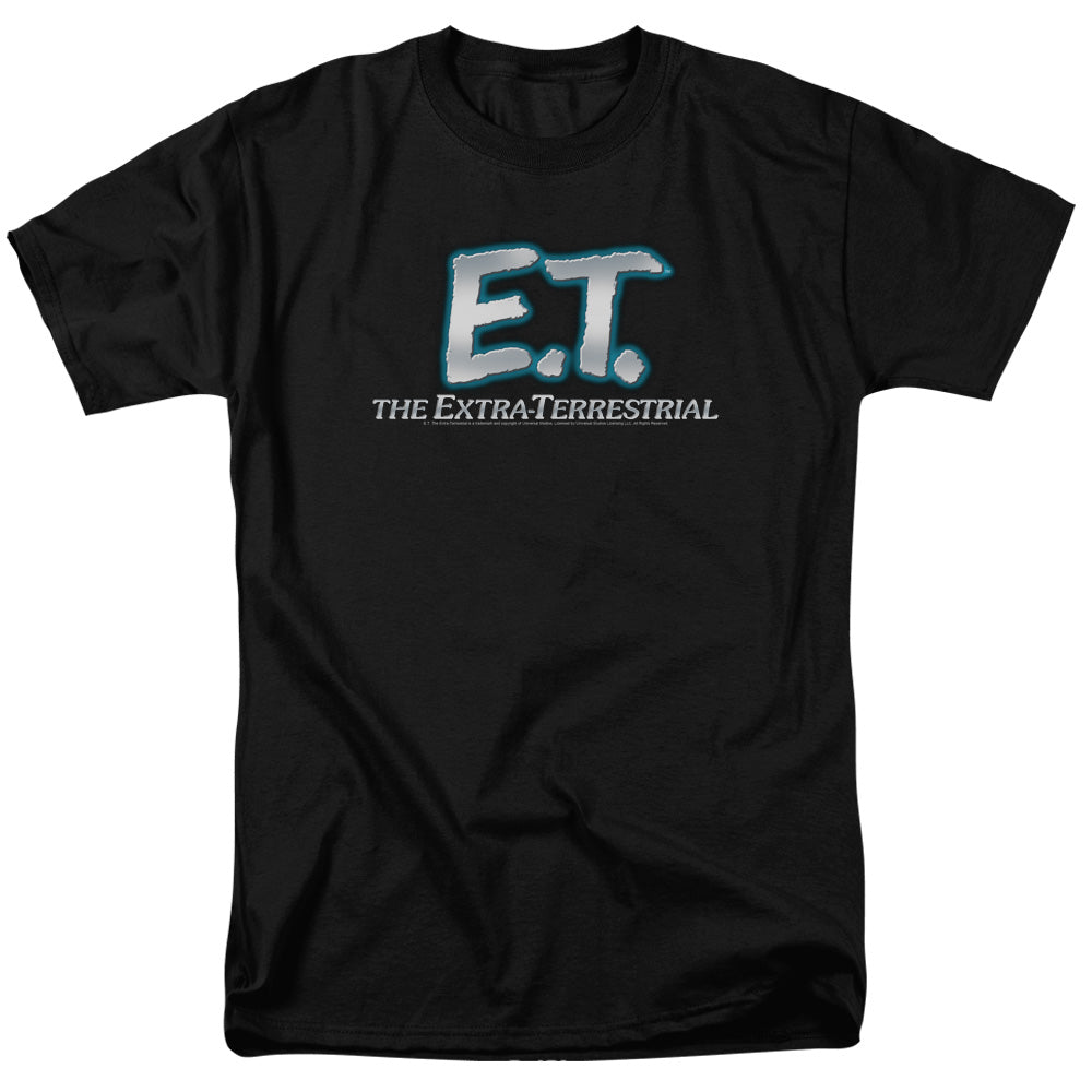 AN OFFCIALLY LICENSED ET LOGO MEN'S REGULAR FIT T-SHIRT BLACK