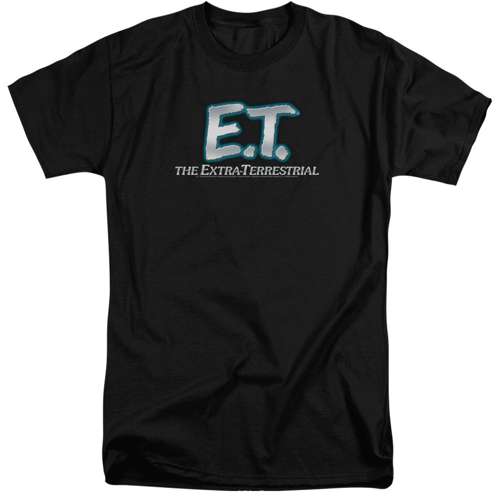 AN OFFCIALLY LICENSED ET LOGO MEN'S TALL FIT T-SHIRT BLACK