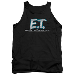 AN OFFCIALLY LICENSED ET LOGO ADULT UNISEX TANK TOP BLACK