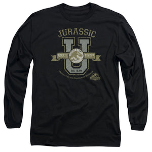 AN OFFCIALLY LICENSED JURASSIC PARK JURASSIC U MEN'S LONG SLEEVE T-SHIRT BLACK