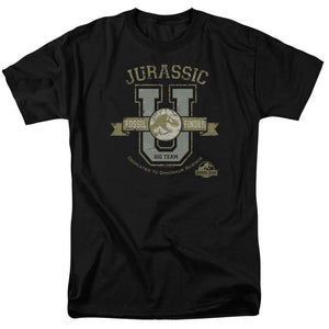 AN OFFCIALLY LICENSED JURASSIC PARK JURASSIC U MEN'S REGULAR FIT T-SHIRT BLACK