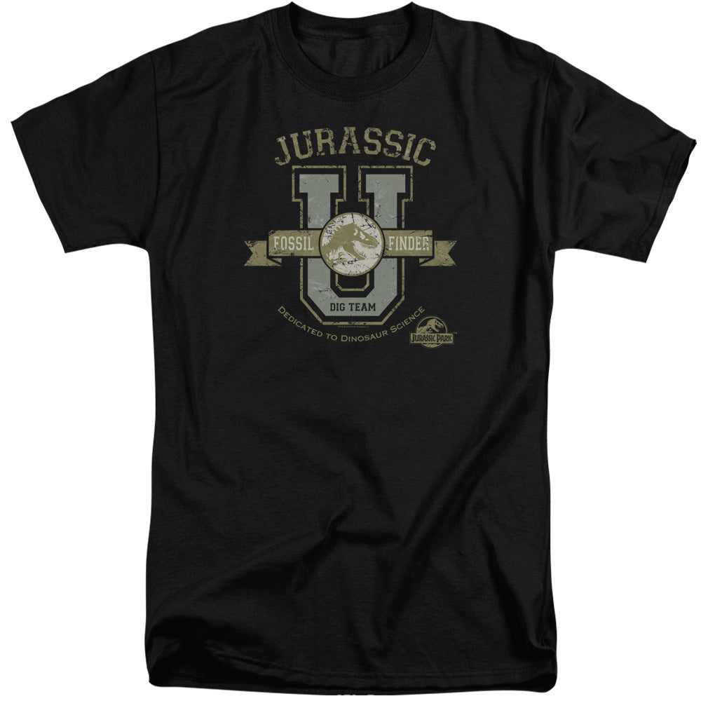 AN OFFCIALLY LICENSED JURASSIC PARK JURASSIC U MEN'S TALL FIT T-SHIRT BLACK