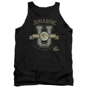 AN OFFCIALLY LICENSED JURASSIC PARK JURASSIC U ADULT UNISEX TANK TOP BLACK