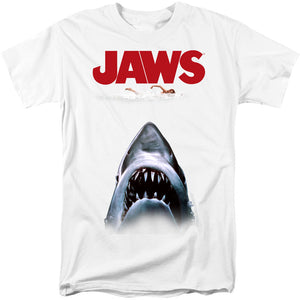 AN OFFCIALLY LICENSED JAWS DEPTH MEN'S REGULAR FIT T-SHIRT WHITE