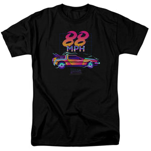 AN OFFCIALLY LICENSED BACK TO THE FUTURE 88 MPH MEN'S REGULAR FIT T-SHIRT BLACK