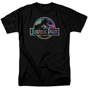 AN OFFCIALLY LICENSED JURASSIC PARK PREHISTORIC GROOVE MEN'S REGULAR FIT T-SHIRT BLACK