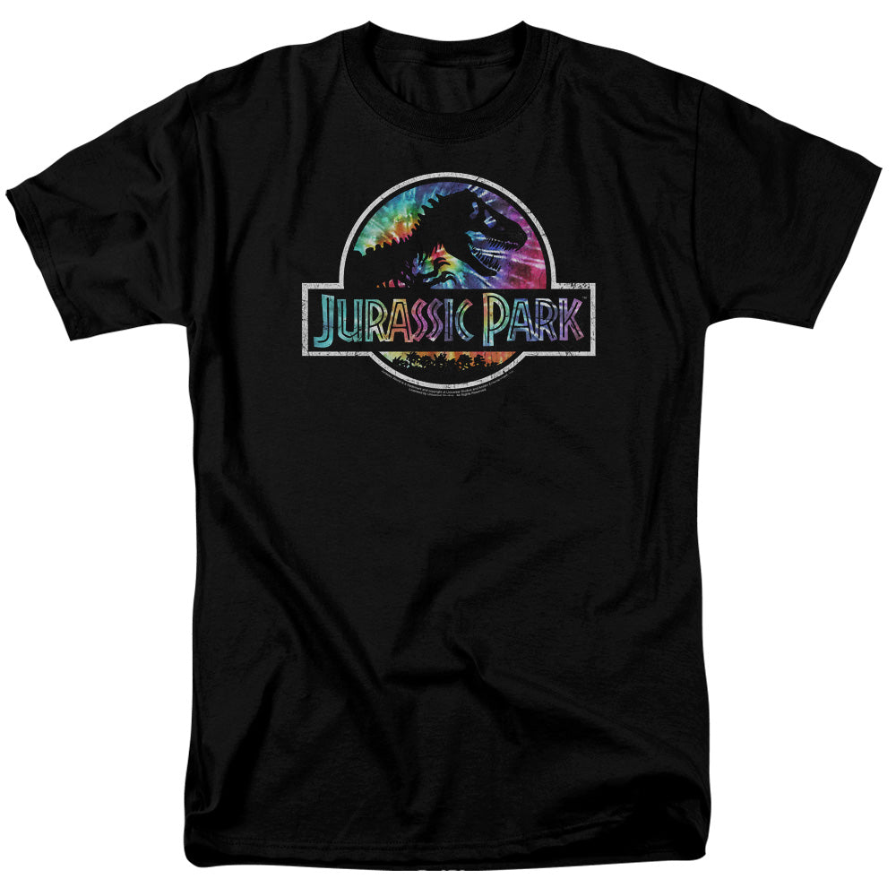 AN OFFCIALLY LICENSED JURASSIC PARK PREHISTORIC GROOVE MEN'S REGULAR FIT T-SHIRT BLACK