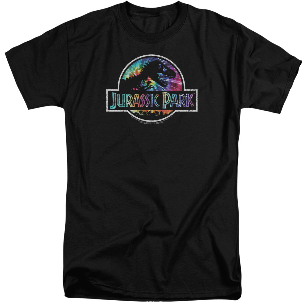 AN OFFCIALLY LICENSED JURASSIC PARK PREHISTORIC GROOVE MEN'S TALL FIT T-SHIRT BLACK