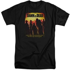 AN OFFCIALLY LICENSED DAWN OF THE DEAD TITLE MEN'S TALL FIT T-SHIRT BLACK