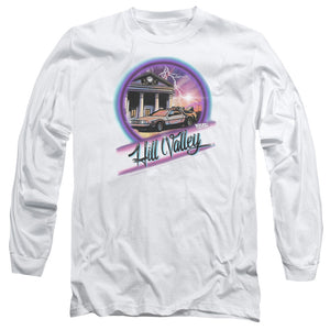 AN OFFCIALLY LICENSED BACK TO THE FUTURE RIDE MEN'S LONG SLEEVE T-SHIRT WHITE
