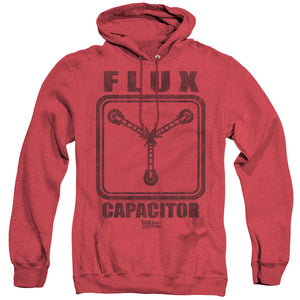 AN OFFCIALLY LICENSED BACK TO THE FUTURE FLUX CAPACITOR ADULT UNISEX HEATHER PULLOVER HOODIE RED