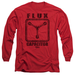 AN OFFCIALLY LICENSED BACK TO THE FUTURE FLUX CAPACITOR MEN'S LONG SLEEVE T-SHIRT RED