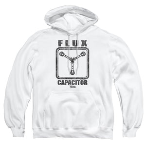 AN OFFCIALLY LICENSED BACK TO THE FUTURE FLUX CAPACITOR ADULT UNISEX PULLOVER HOODIE WHITE