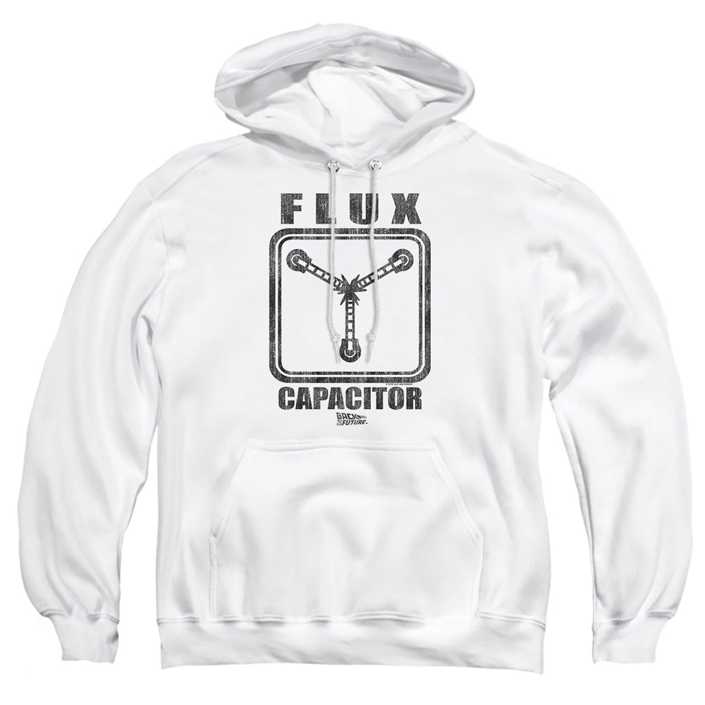 AN OFFCIALLY LICENSED BACK TO THE FUTURE FLUX CAPACITOR ADULT UNISEX PULLOVER HOODIE WHITE