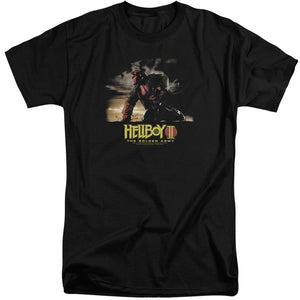 AN OFFCIALLY LICENSED HELLBOY II POSTER ART MEN'S TALL FIT T-SHIRT BLACK