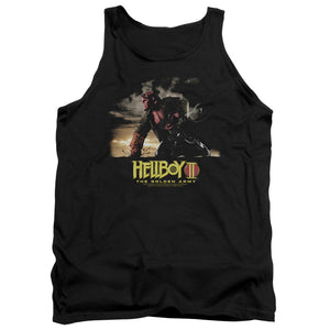 AN OFFCIALLY LICENSED HELLBOY II POSTER ART ADULT UNISEX TANK TOP BLACK