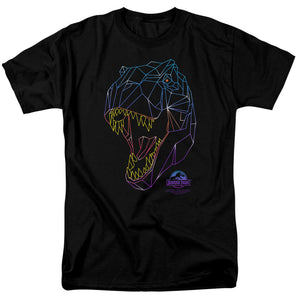 AN OFFCIALLY LICENSED JURASSIC PARK NEON T-REX MEN'S REGULAR FIT T-SHIRT BLACK