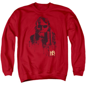 AN OFFCIALLY LICENSED HELLBOY II SPLATTER GUN ADULT UNISEX CREWNECK SWEATSHIRT RED